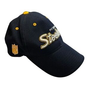 NEW Pittsburgh Steelers Black Baseball Hat / Cap Reebok NFL Headwear Wool Blend